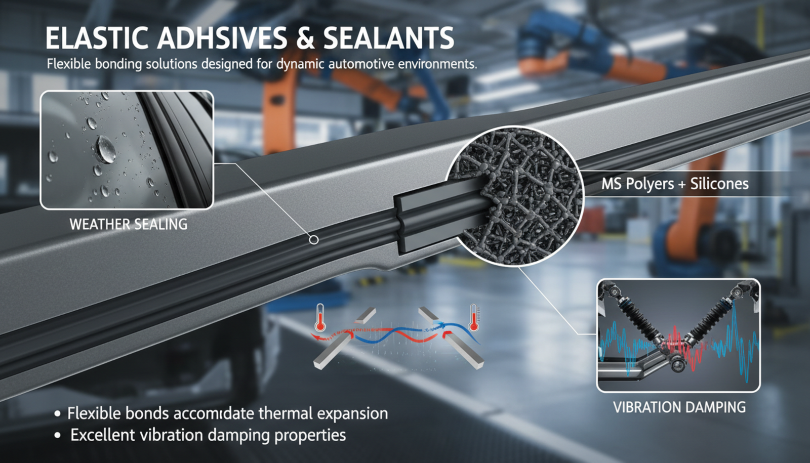 Elastic Adhesives and Sealants Product Range