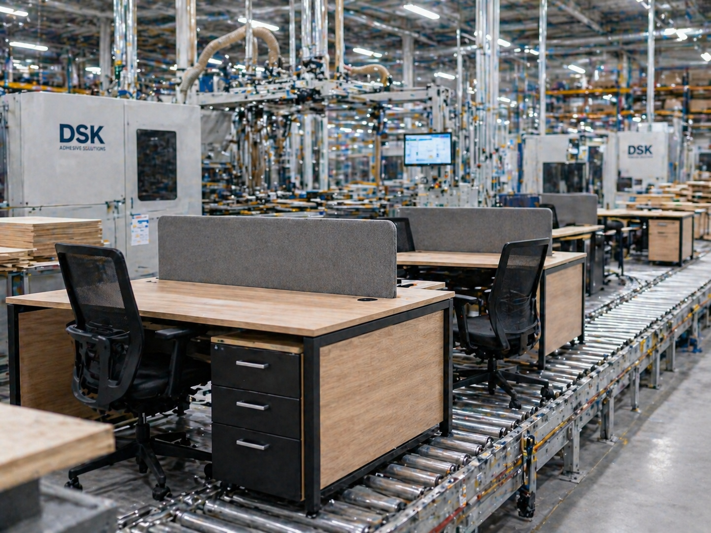 High-quality office furniture manufactured using DSK adhesive solutions