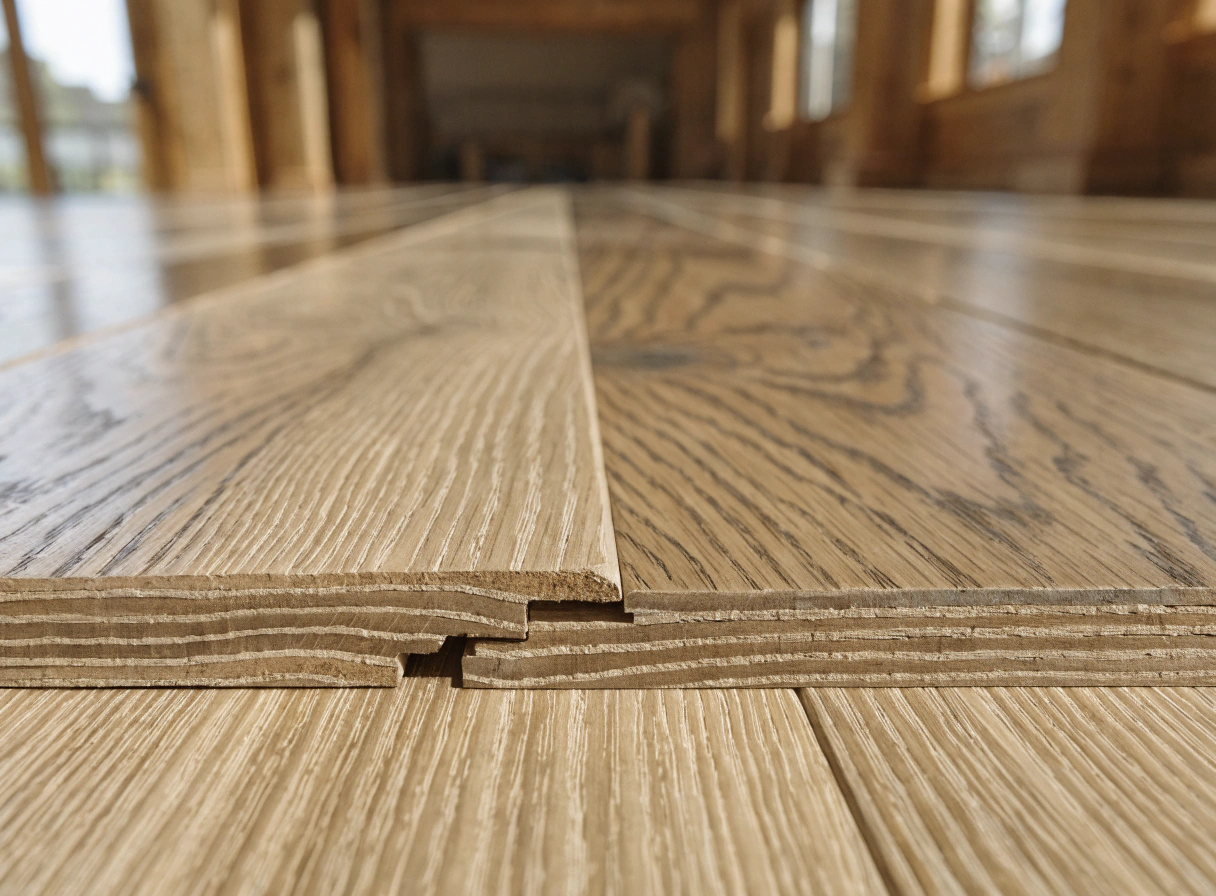 Engineered wood flooring and decorative panels with reliable DSK adhesion