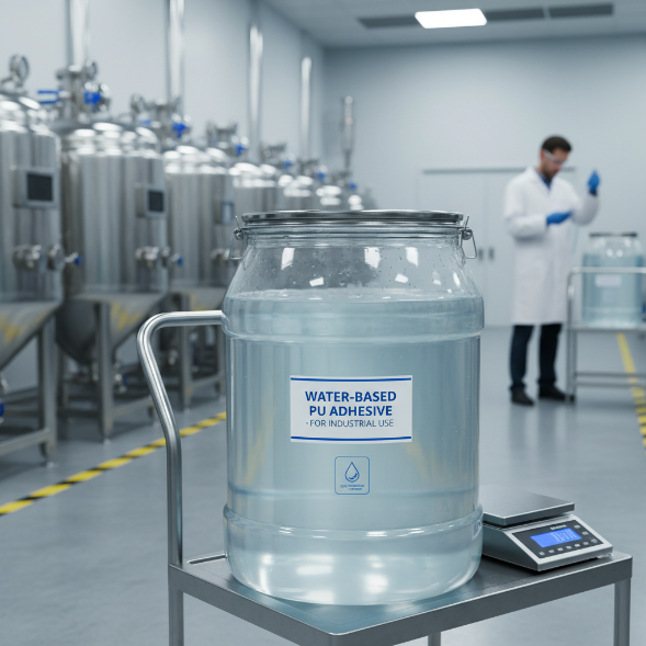 Water-based PU adhesive in container