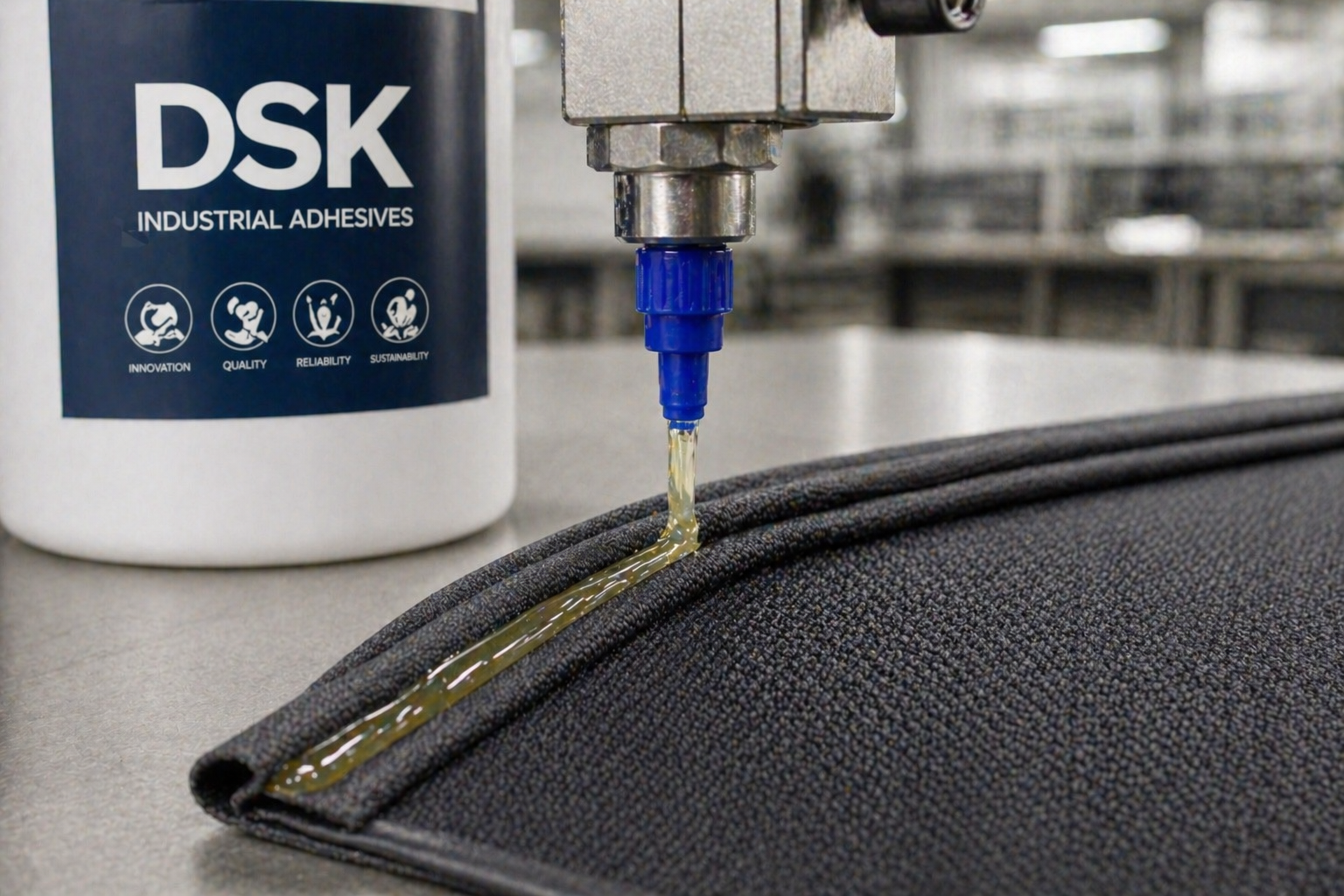 Close-up of perfectly sealed luggage seam showing clean edge folding and reinforcement