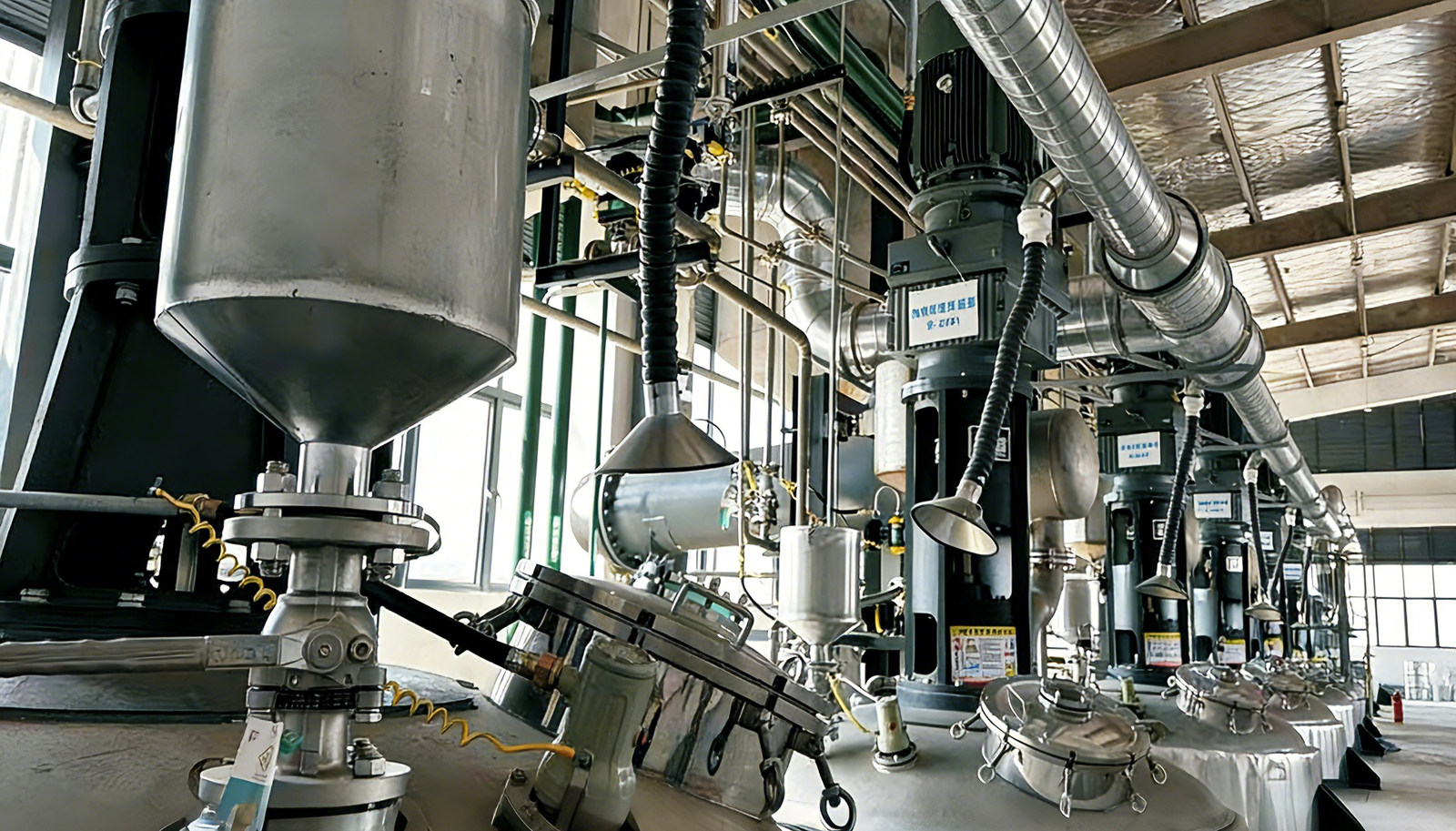Factory production line manufacturing footwear