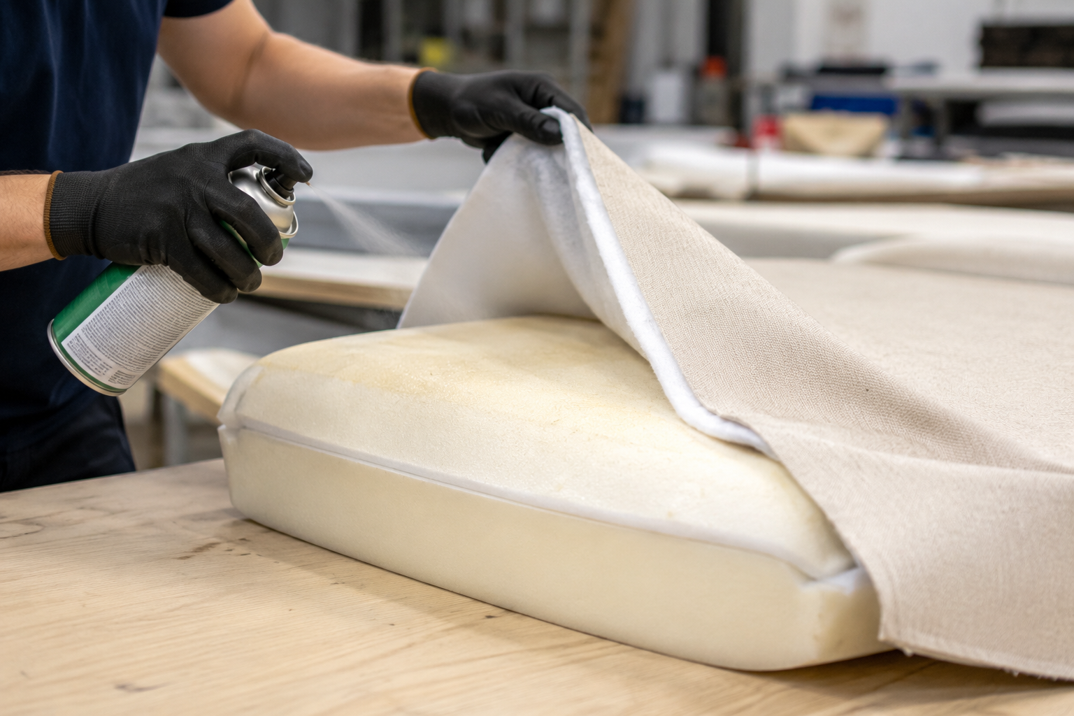 Furniture upholstery and foam bonding applications