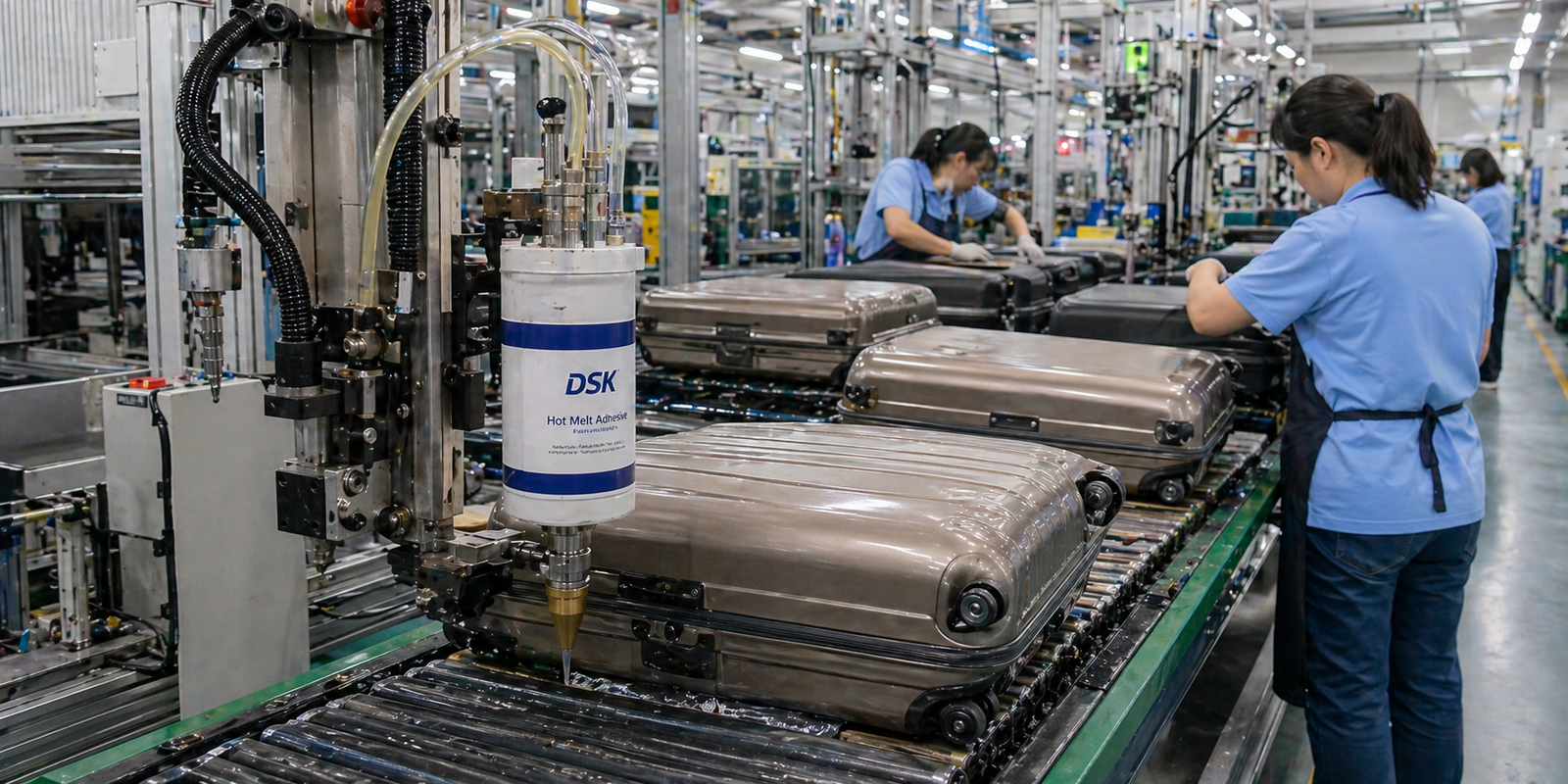 Luggage production assembly line