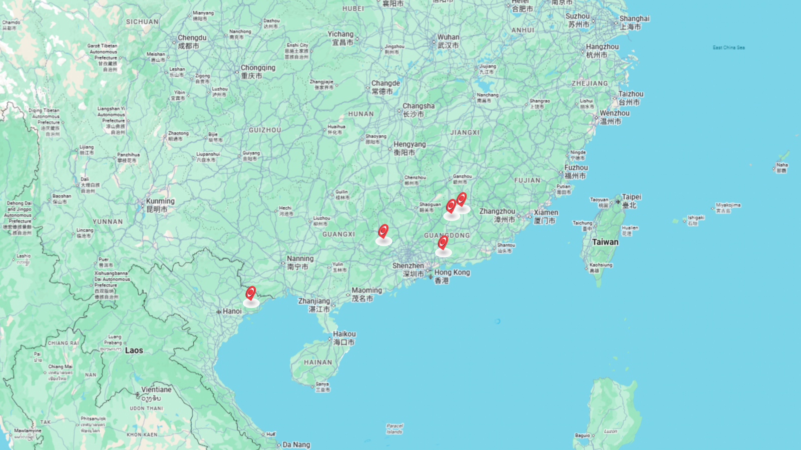 Global Manufacturing Base Distribution Map
