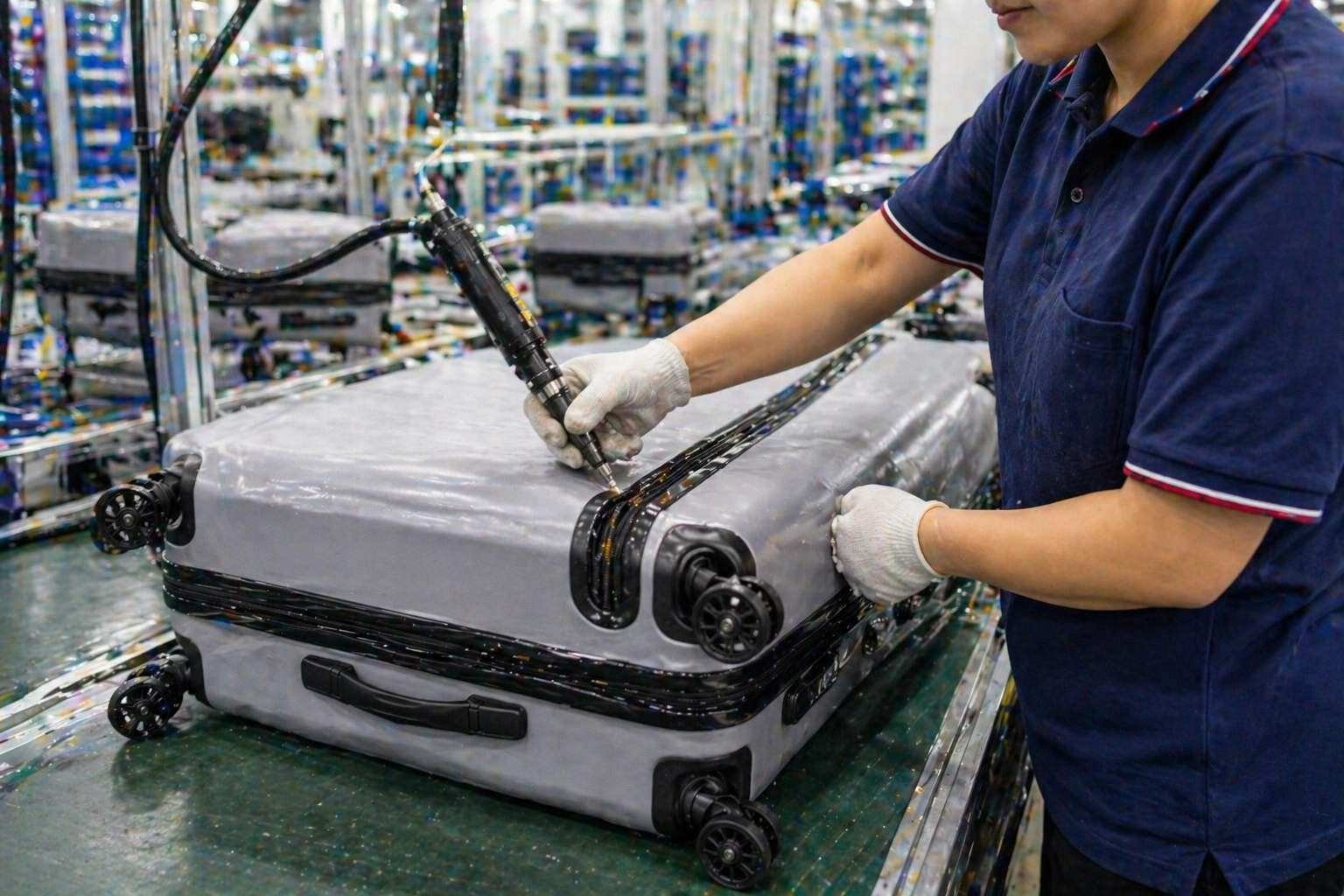 Travel luggage production