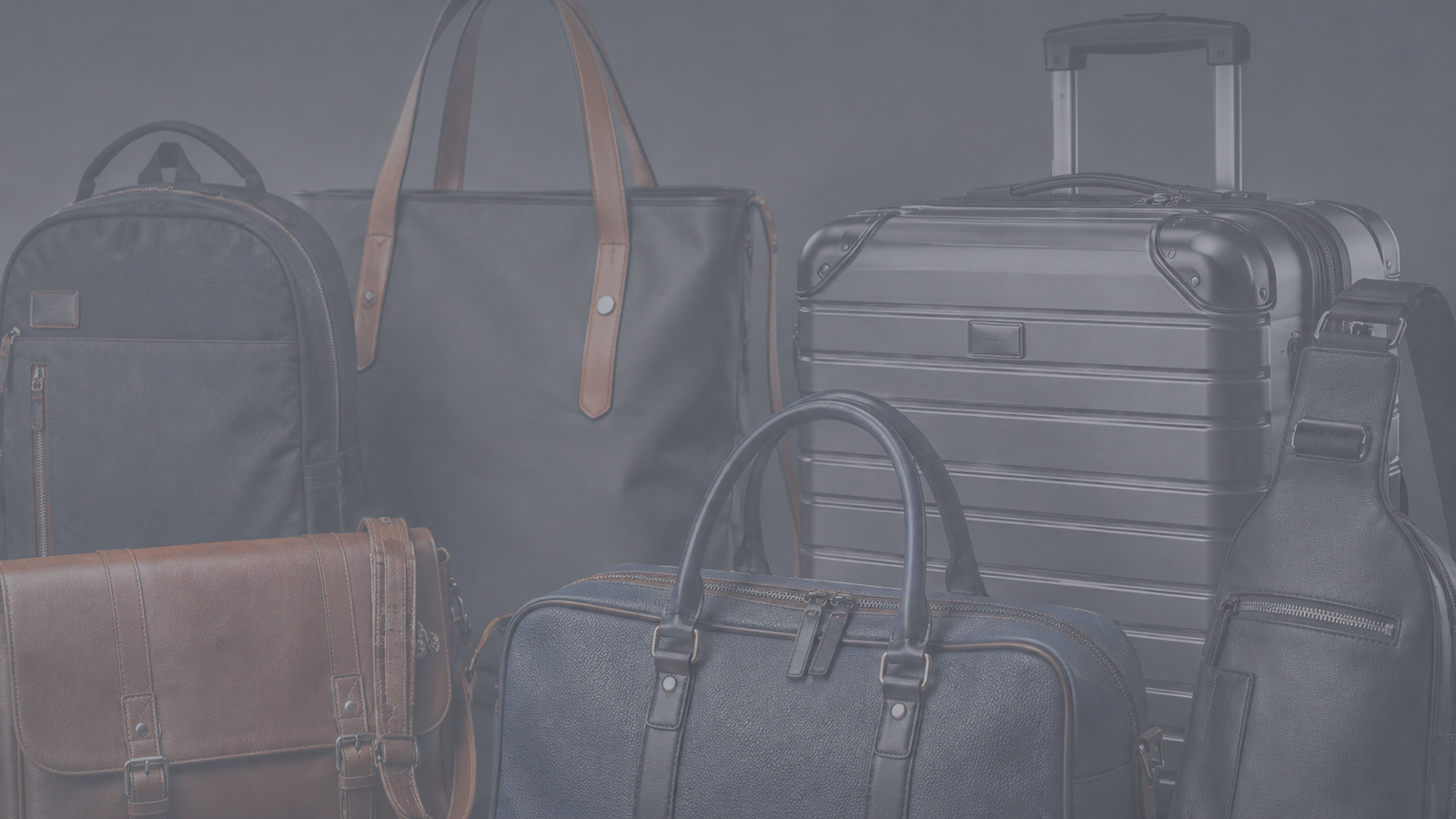 High-quality bags and luggage showcasing bonded seams and handles