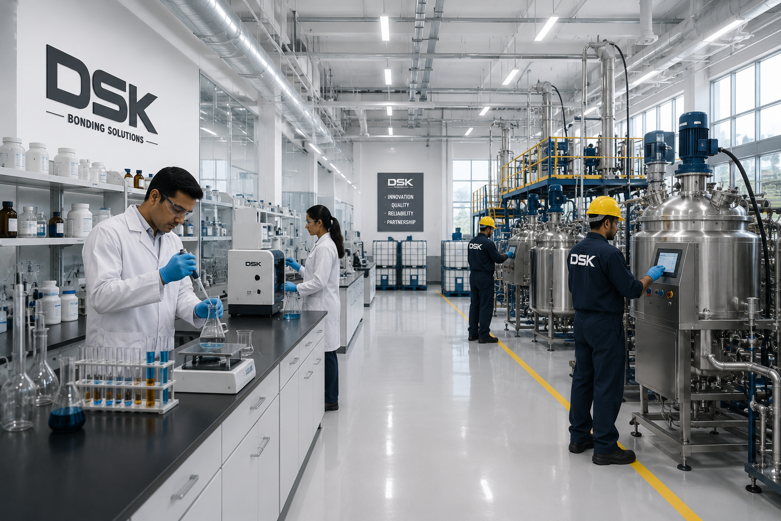 Clean, modern DSK laboratory and manufacturing facility
