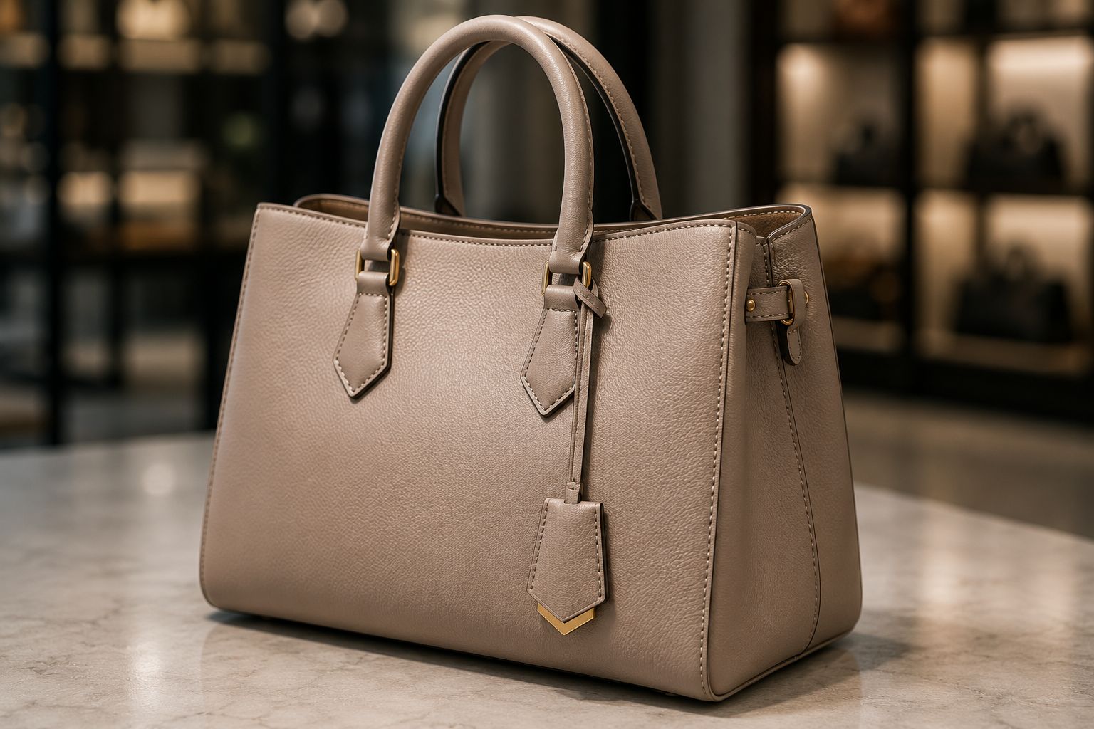 Luxury handbag with perfect leather bonding