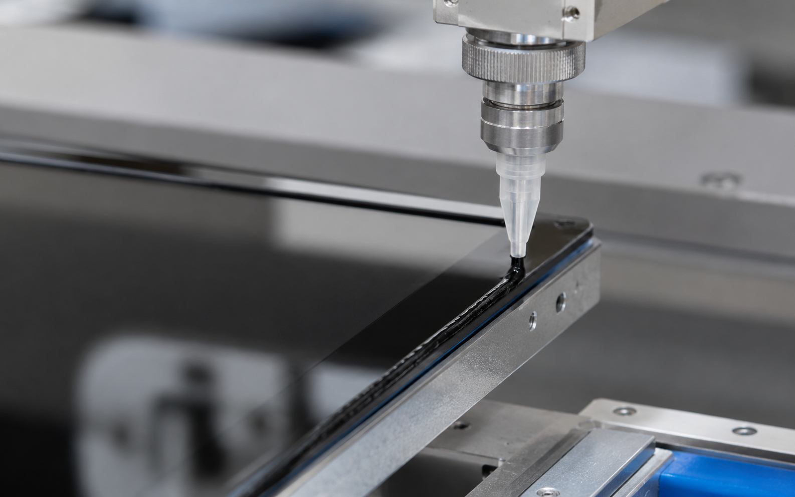 Structural adhesive bonding display assembly