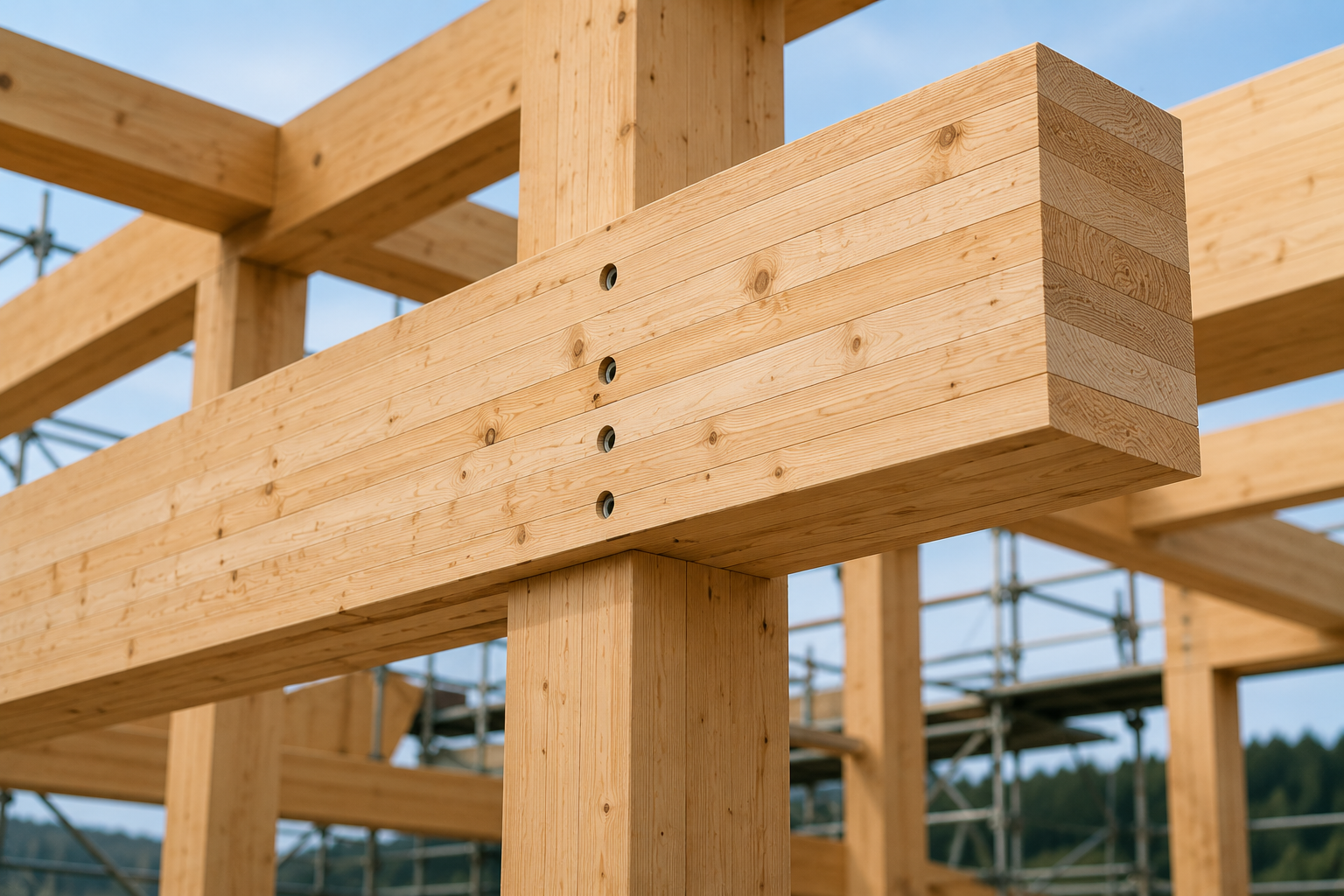 Glulam beam construction