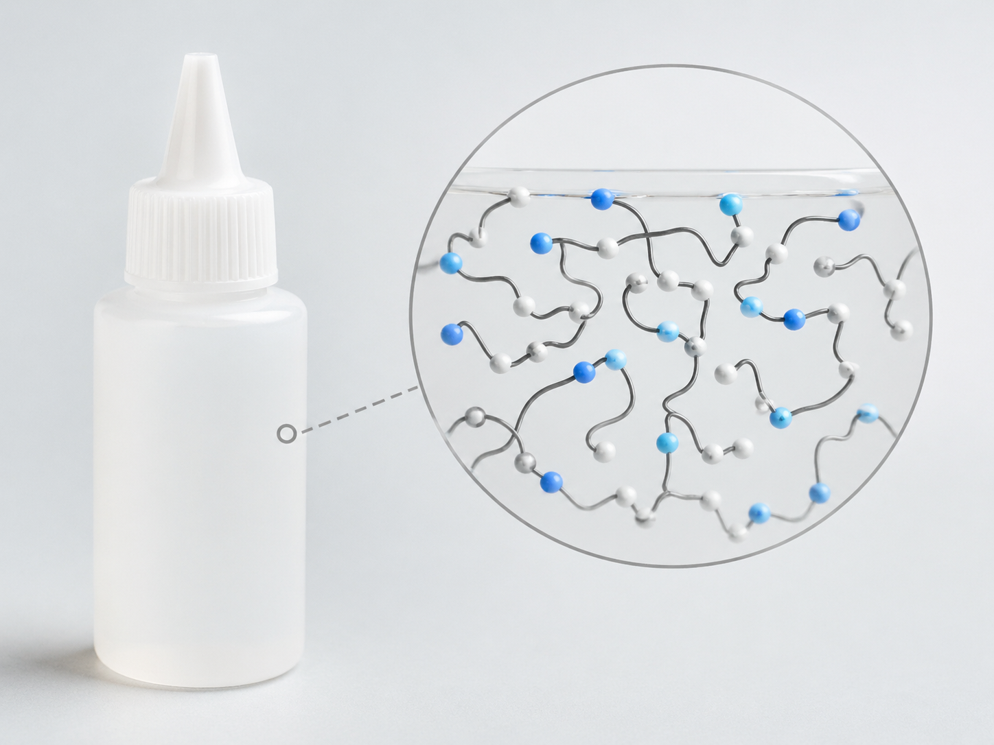 Unlinked polymer chains diagram